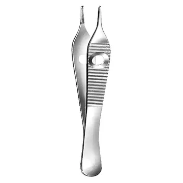 ADSON, pinceta z wgłębieniem na uchwyt, 12 cm 1×2 zęby, delikatna, ryflowana krzyżowo