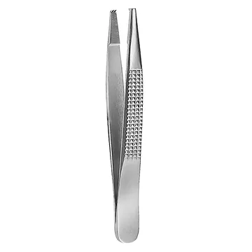 BONNEY, pinceta, 18 cm 2×3 zęby, ryflowana