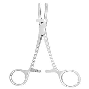 zacisk do drenu, 18 cm długi z pałąkiem ochronnym