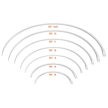 igła jelitowa „Pb”, okrągła, ucho sprężynowe, N° 4 1 opak. = 12 sztuk