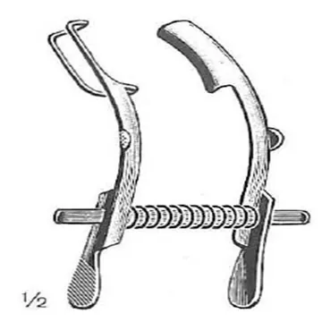 MELLINGER, rozwieracz powiek, 7 cm lewy
